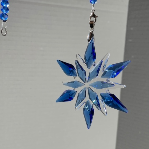 Crystal Snowflake Sun Catcher Christmas Tree Decor Czech Bohemia Crystal Gift - Picture 11 of 11